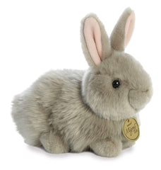 Aurora Miyoni Angora bunny grey hand-stitched detail highlighting craftsmanship