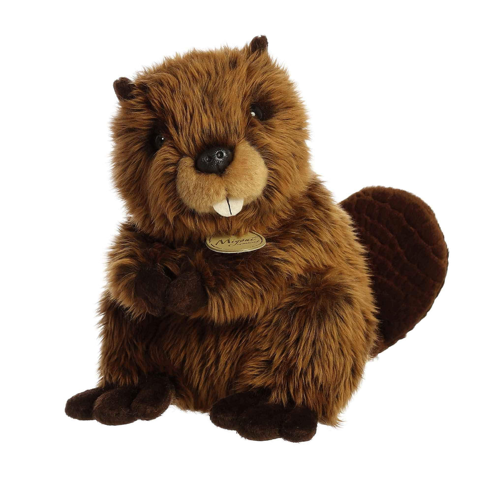 Aurora Miyoni Beaver Plush close-up showing lifelike facial features for display