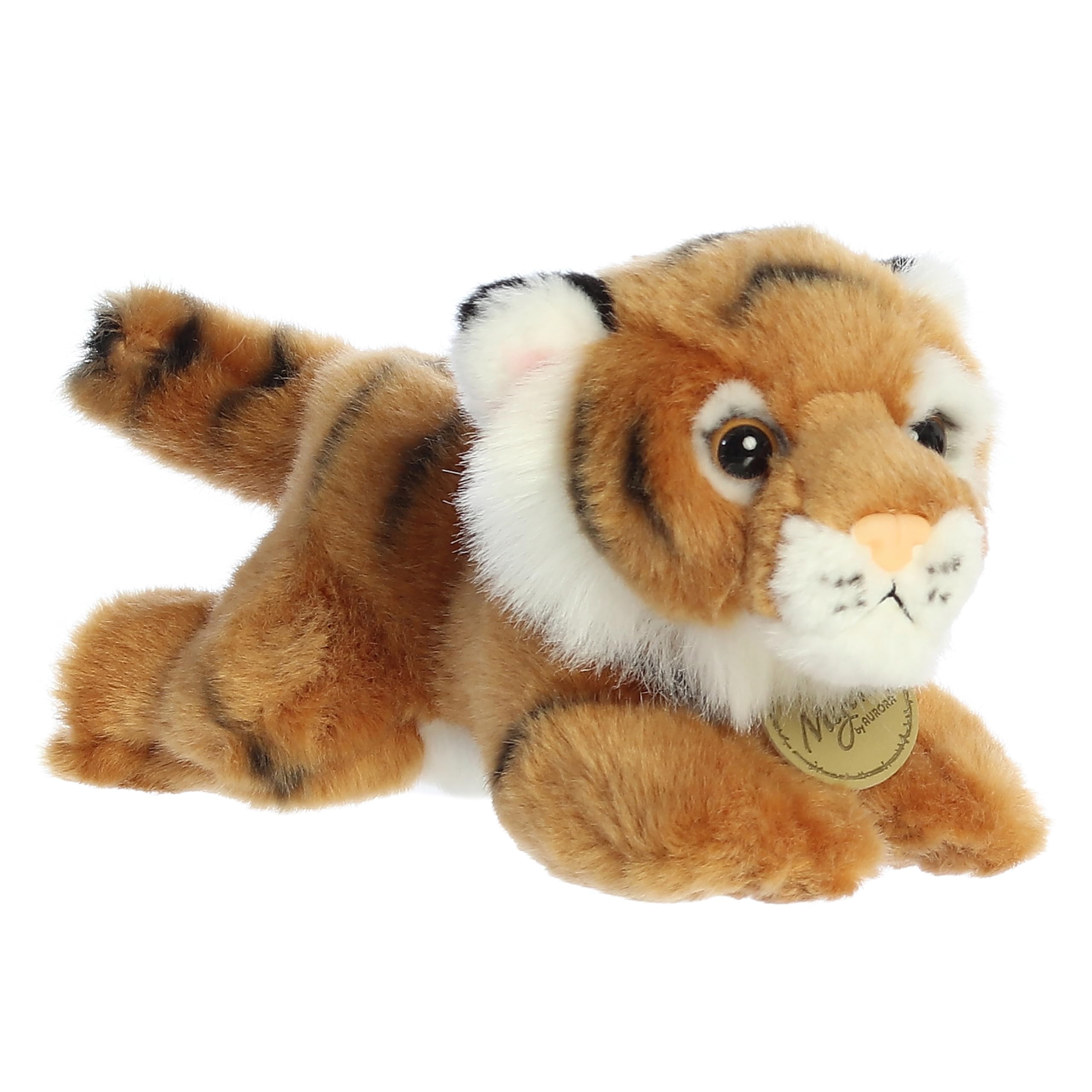 Aurora Miyoni Bengal Tiger plush, 9-inch cuddly companion for kids' bedrooms.