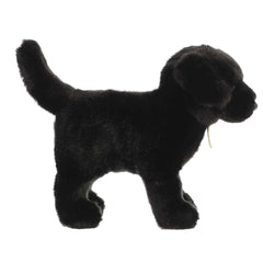 Aurora Miyoni Black Labrador plush features hand stitched craftsmanship for durable texture