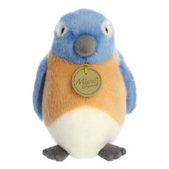 Bluebird Miyoni plush adds cozy bedroom decor with realistic features.