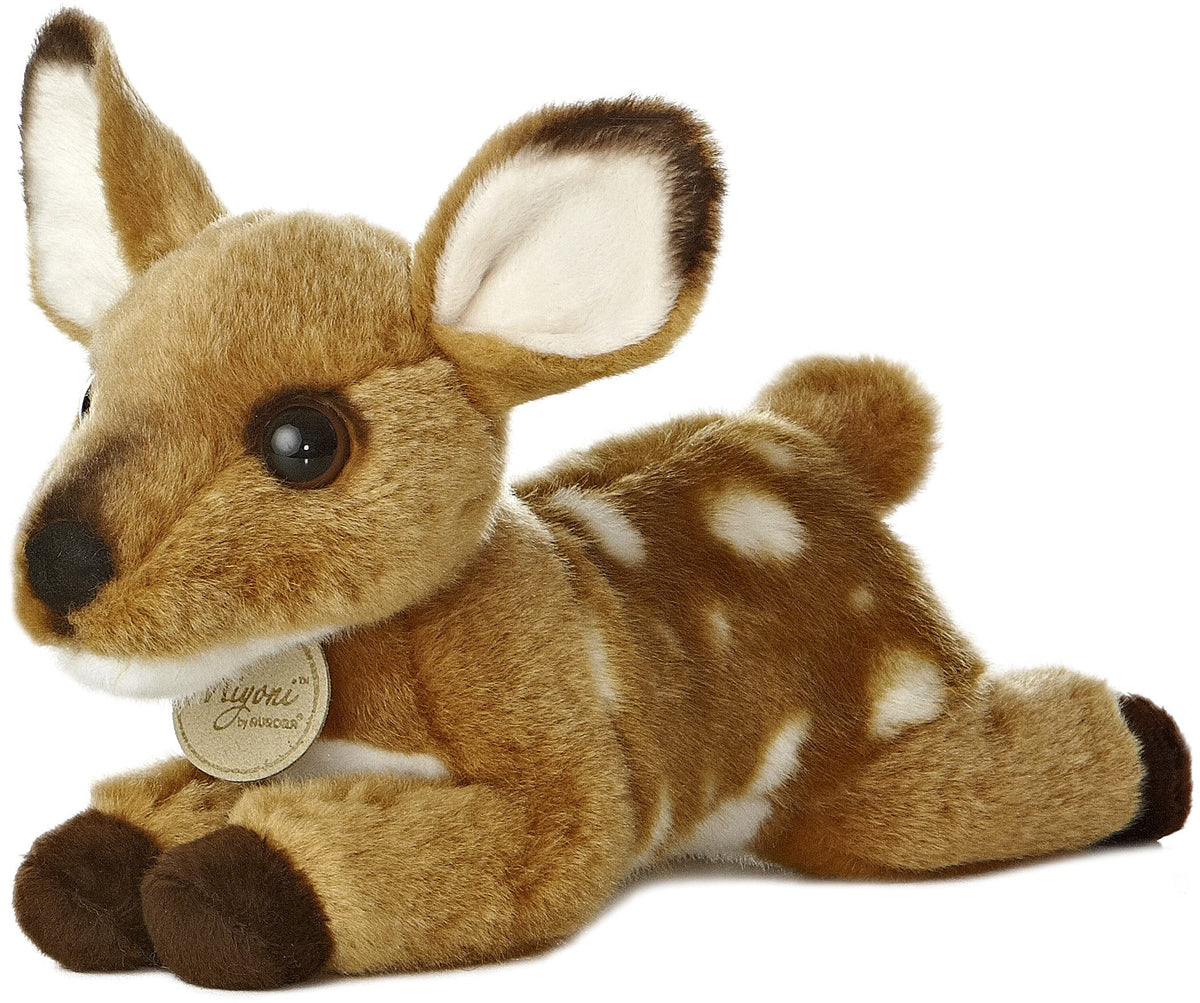 Aurora Miyoni fawn plush with realistic detailing, ideal for bedroom or classroom display