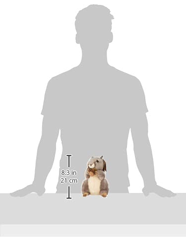 Aurora Miyoni Grey Squirrel 8-inch side view emphasizing compact, cuddly size