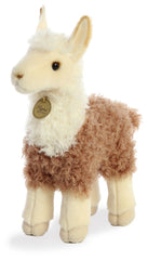 Aurora Miyoni two-tone llama plush close-up stitching shows craft detail