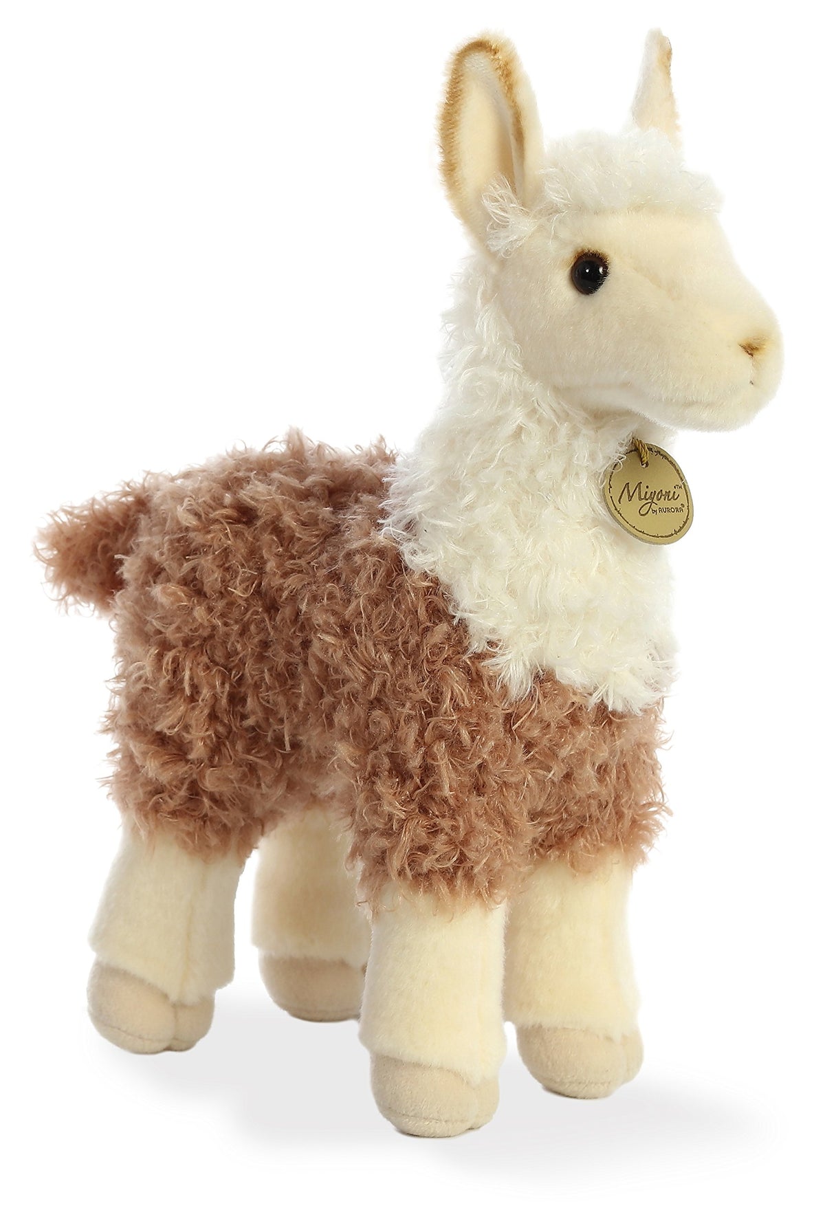 Aurora Miyoni two-tone llama plush front view, ideal for display and cuddling