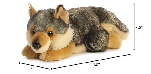 Aurora Miyoni wolf plush makes a thoughtful decorative gift for animal lovers.