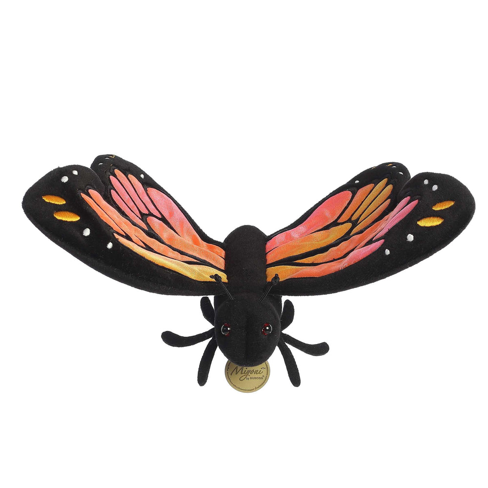 Aurora Miyoni Monarch butterfly plush bean pellets, stable shape for play and display.