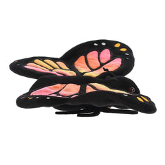 Aurora Miyoni Monarch butterfly plush close-up fabric, textured wings add realistic charm.