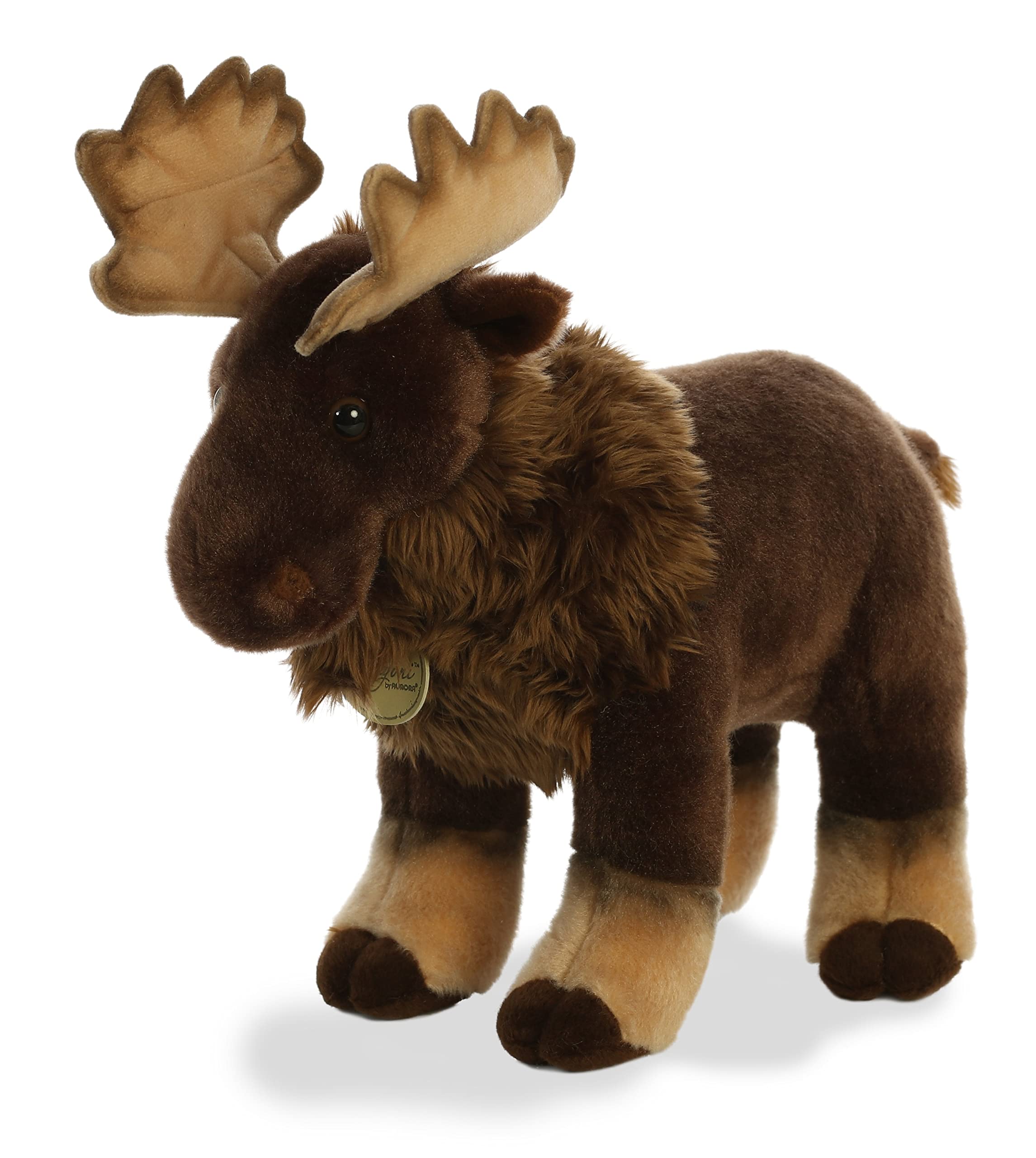 Aurora Miyoni Moose hand-stitched plush with unique texture and boutique feel.