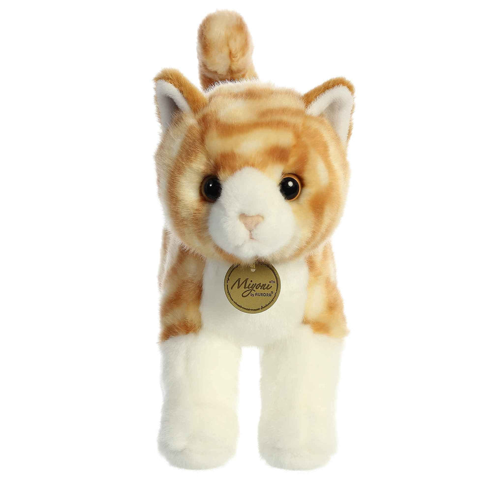 Aurora Miyoni orange tabby cat side view highlighting natural pose for home decor