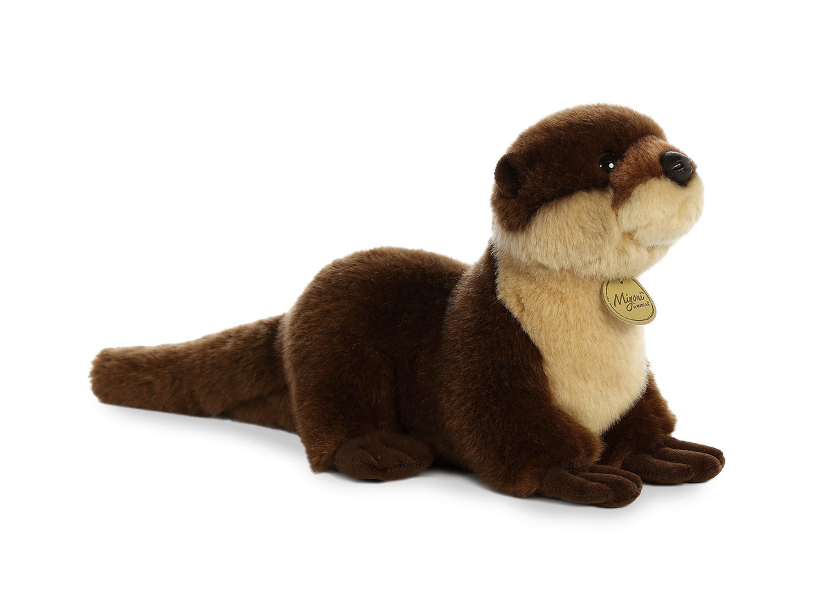 Aurora Miyoni river otter plush face detail for display or cuddle.