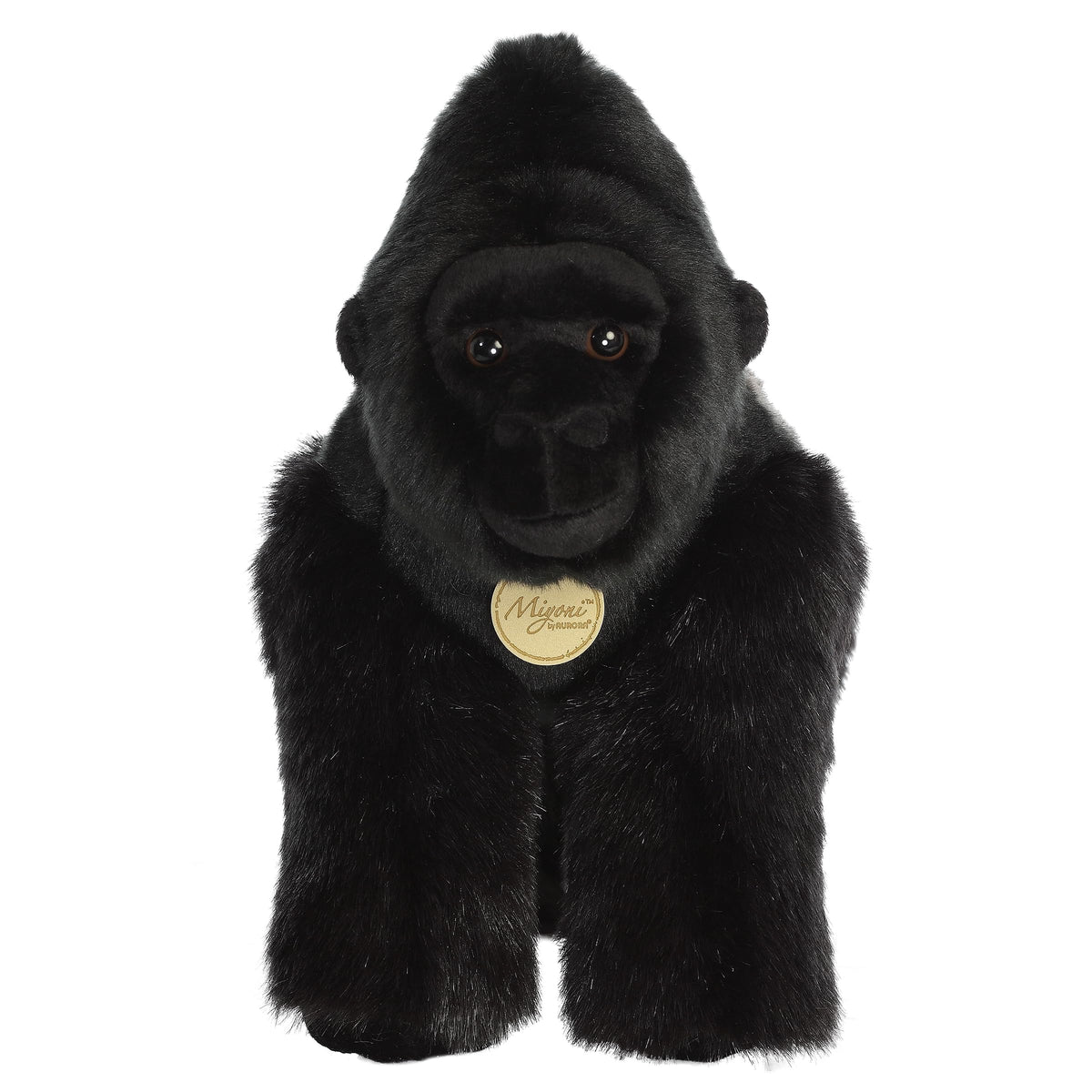 Aurora Miyoni Silverback Gorilla plush face with lifelike detail for comforting decor.