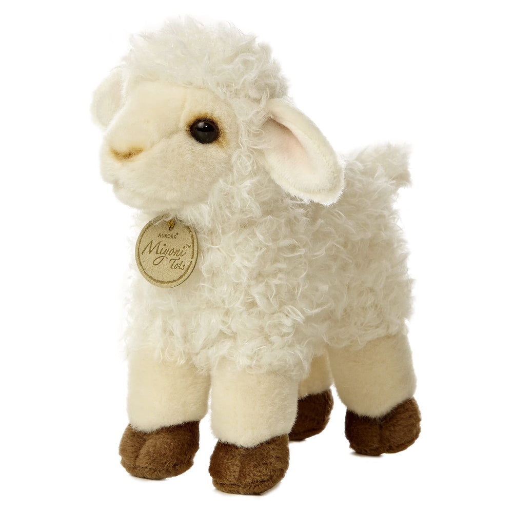 Air-brushed color detail on the Aurora Miyoni Tots Baby Lamb for lifelike charm.