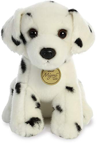 Aurora Miyoni Tots Dalmatian Pup plush, side view showing poseable, cuddly companion
