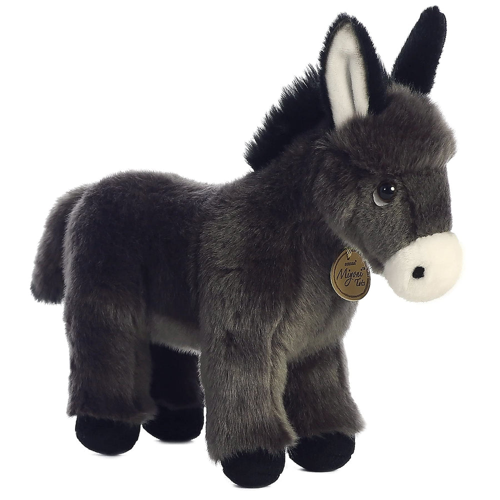 Aurora Miyoni Tots Donkey Foal side view plush, durable materials ideal for daily play.