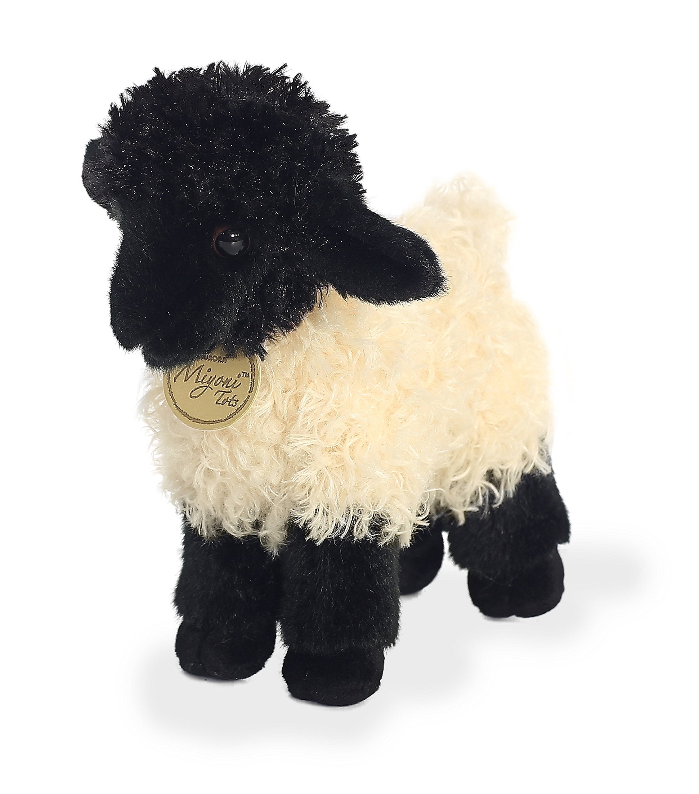 Aurora Miyoni Tots Suffolk Lamb white close-up face with soft texture and secure eyes