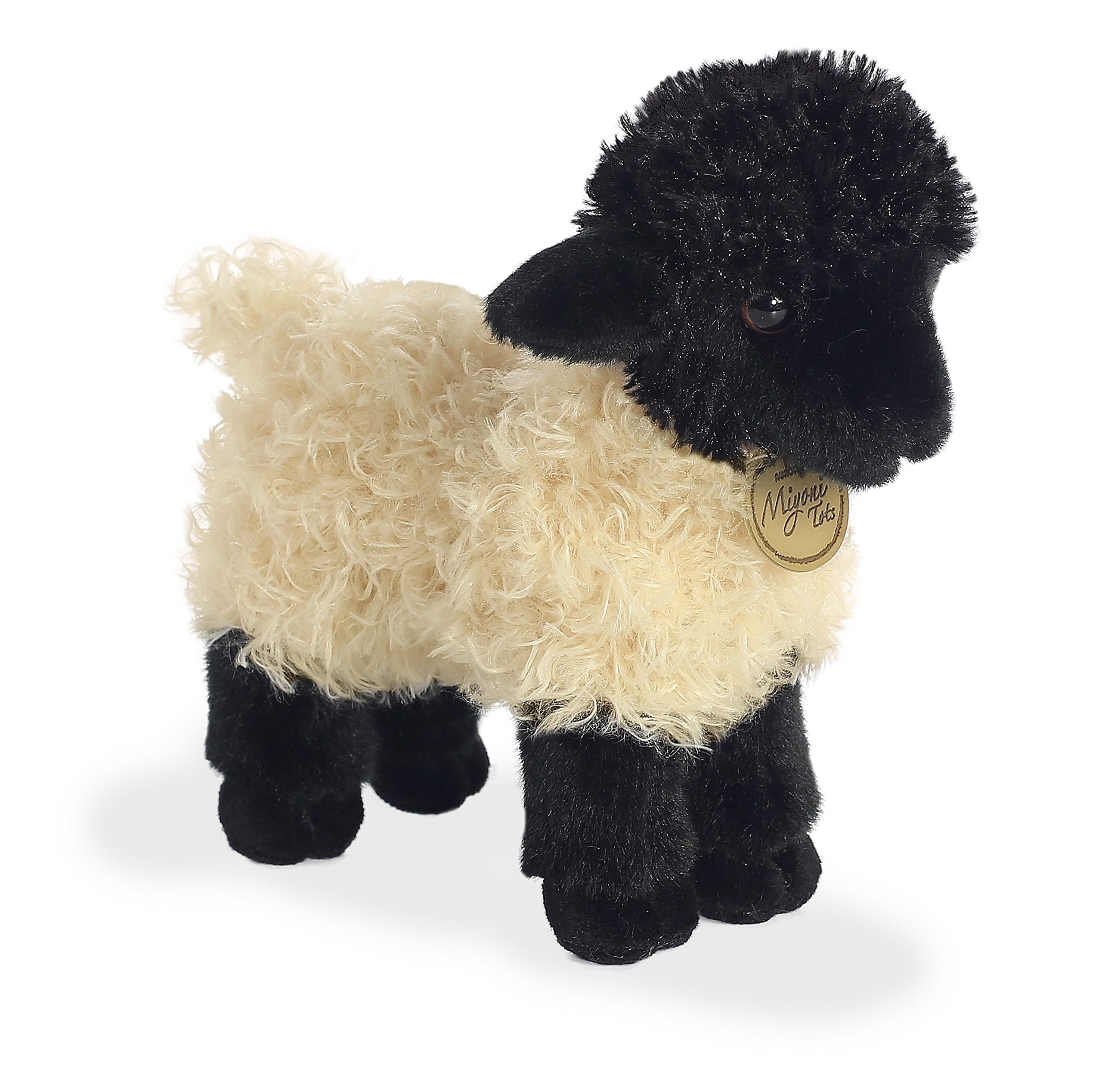 Aurora Miyoni Tots Suffolk Lamb white front view showing lifelike plush detail for display