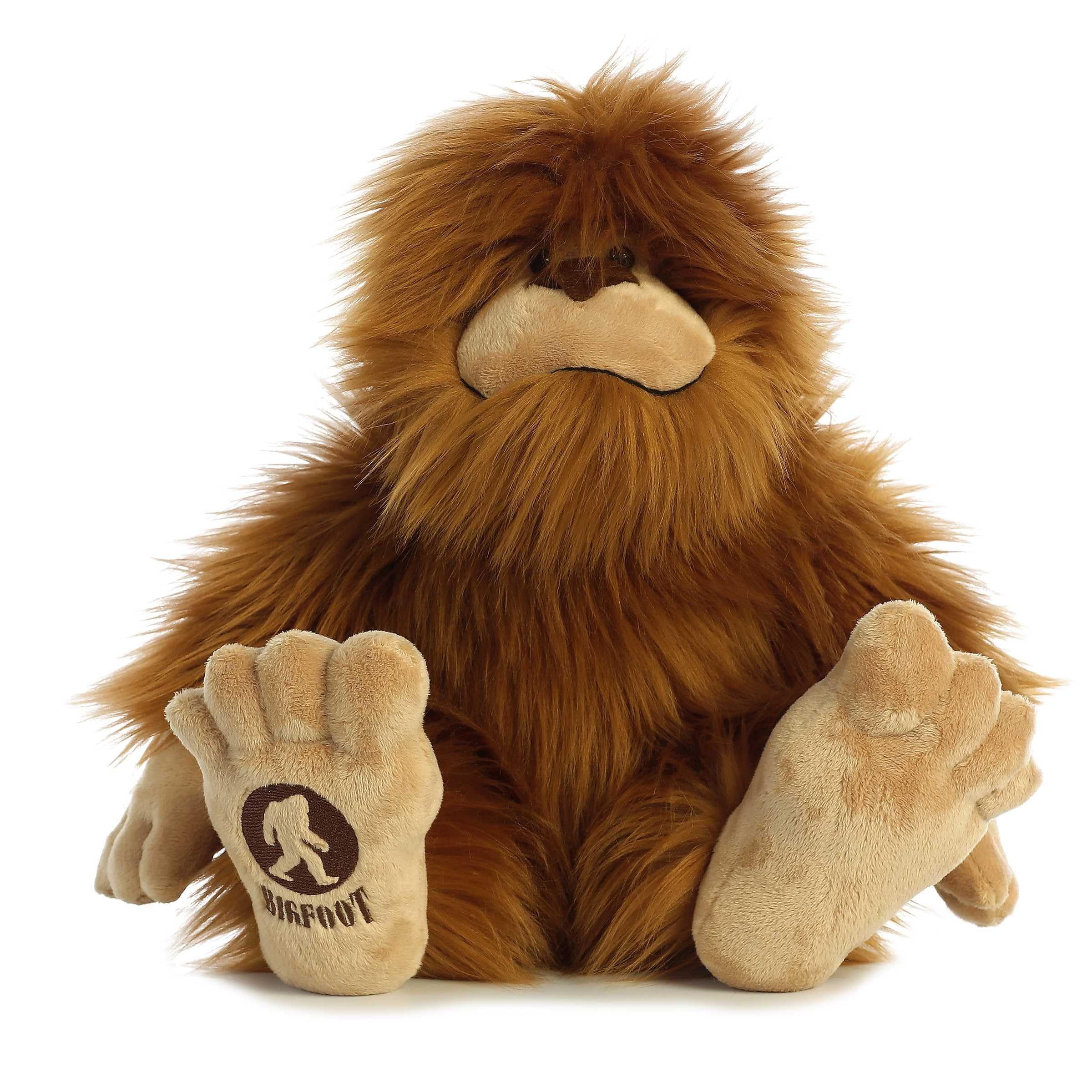 Aurora Mysterious Fantasy Big Foot plush side view showing compact size.