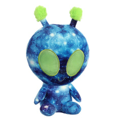 Aurora Nebula galaxy pattern plush in blue for imaginative space adventures.