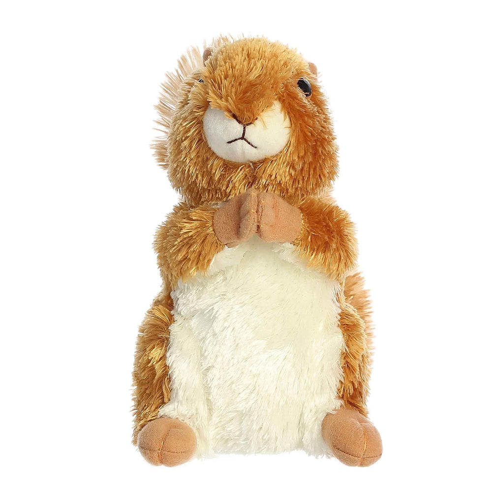 Aurora Nutsie plush shows a fluffy bushy tail for comforting play.