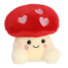 Aurora Palm Pals Aislyn heart mushroom toy—close-up of soft plush fabric for cozy hugs