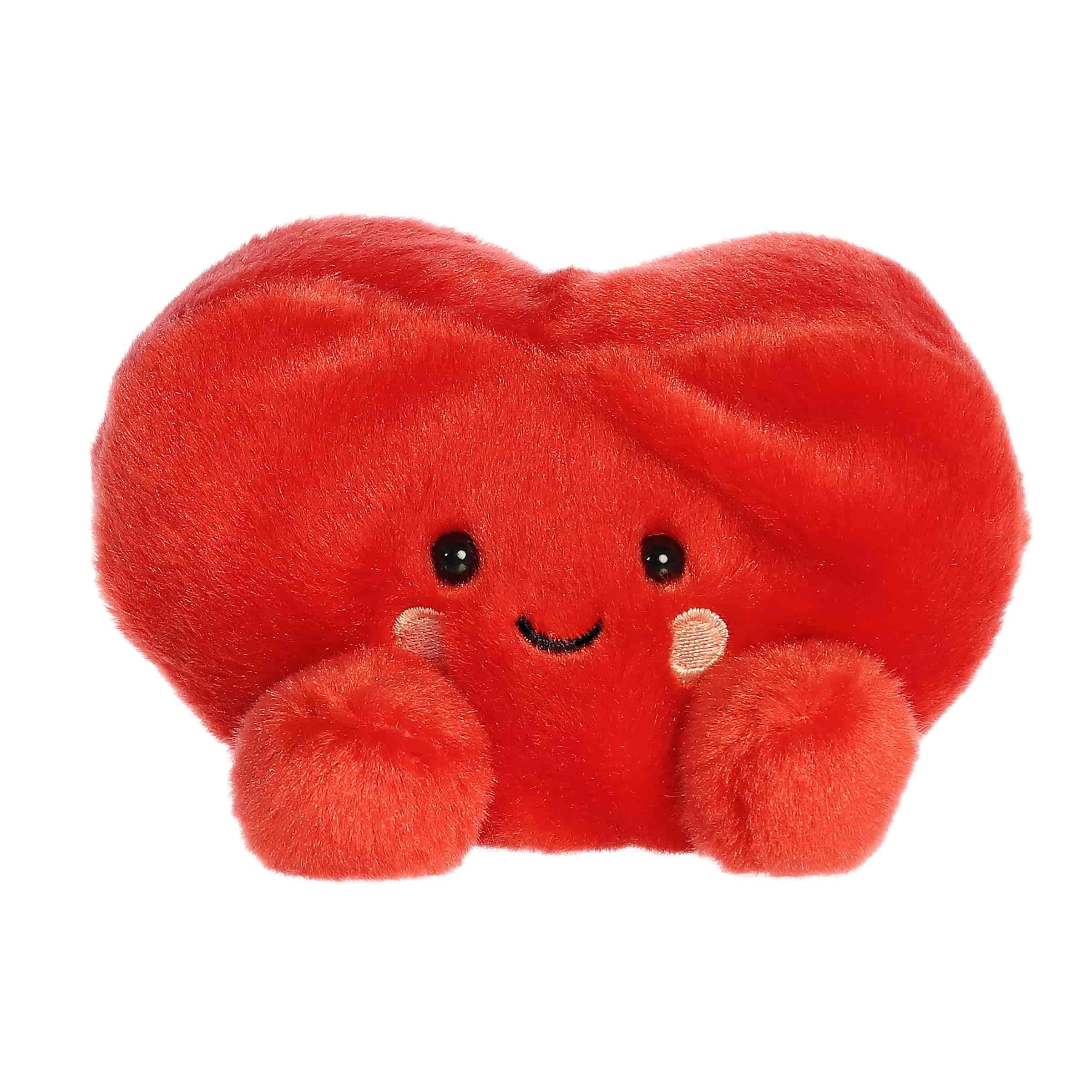 Aurora Palm Pals Amore Heart plush, palm-sized cuddle buddy for kids and collectors.