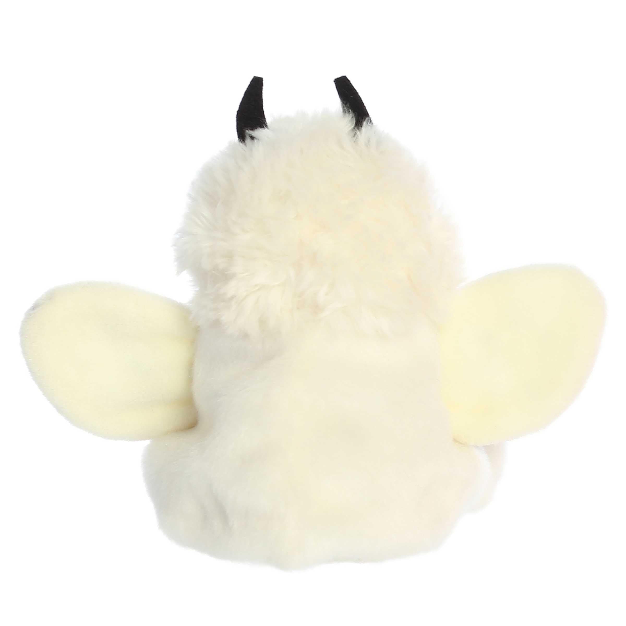 Aurora Palm Pals Astra Moth fabric detail reveals fluffy texture and sturdy stitching.
