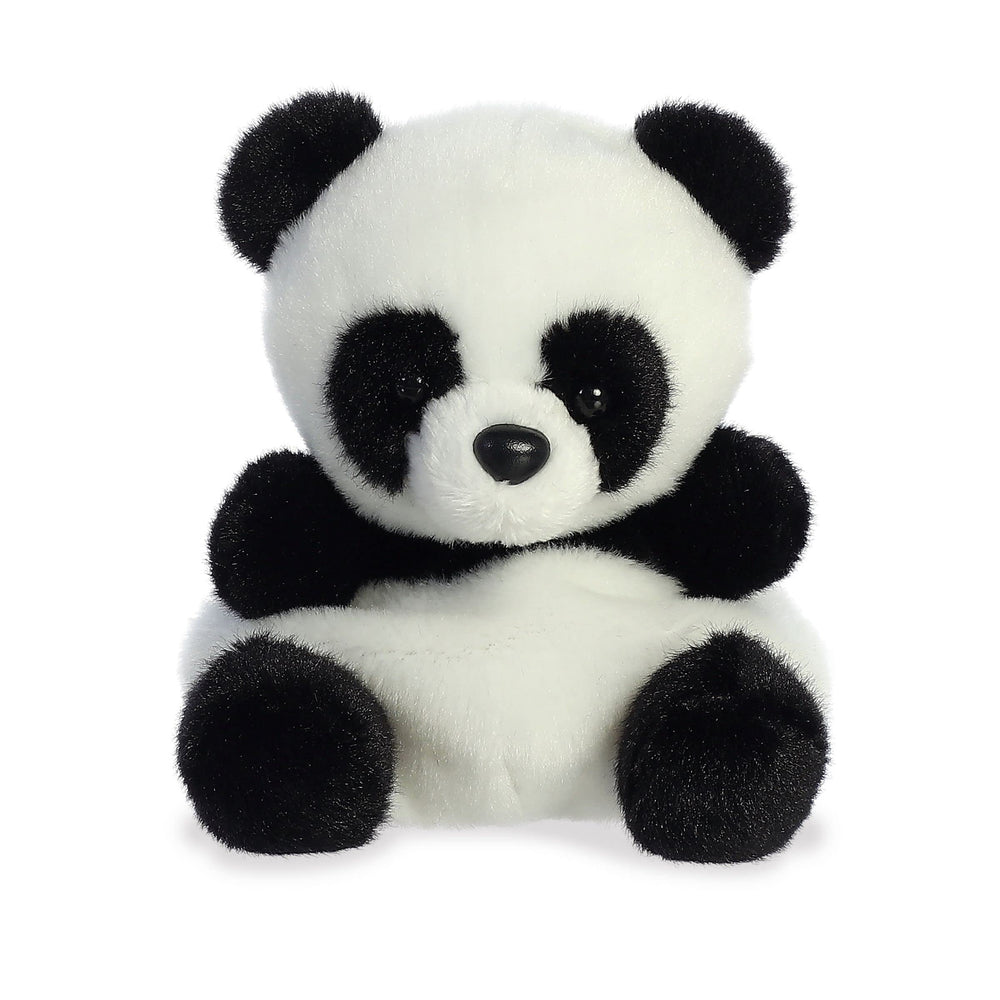 Aurora Palm Pals Bamboo Panda plush, front view, perfect for hugging and display.