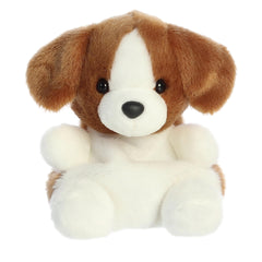 Aurora Palm Pals Buster Beagle face close-up showing soft plush for cuddling