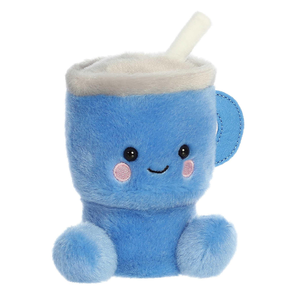 Aurora Cliff Travel Cup blue plush shown with other Palm Pals for collectible display.