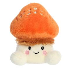 Aurora Fabian Fluffy Mushroom cap close-up highlighting speckled cap texture for charm.