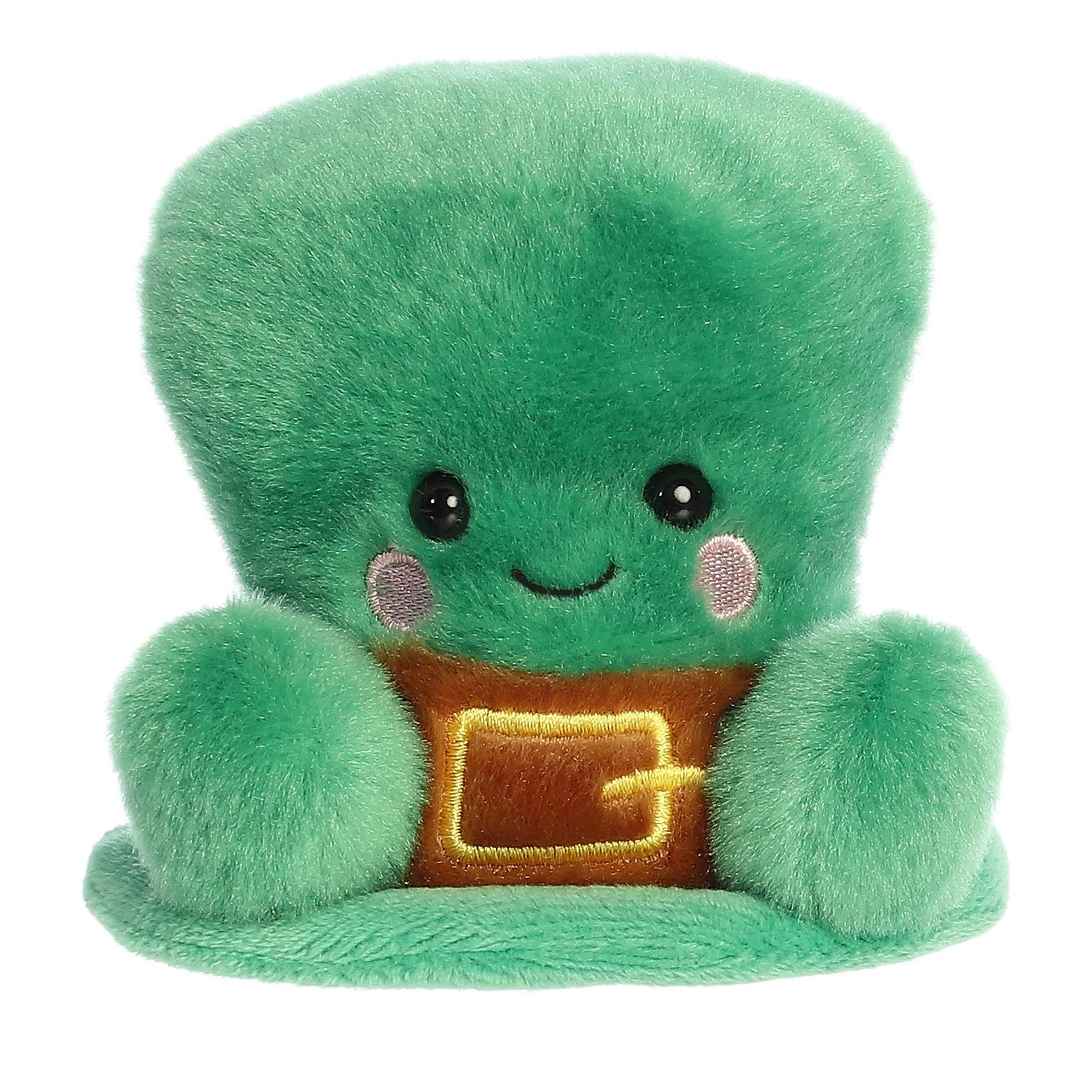 Aurora Palm Pals Finnigan Leprechaun Hat plush, 5-inch pocket companion for cuddling and collection.