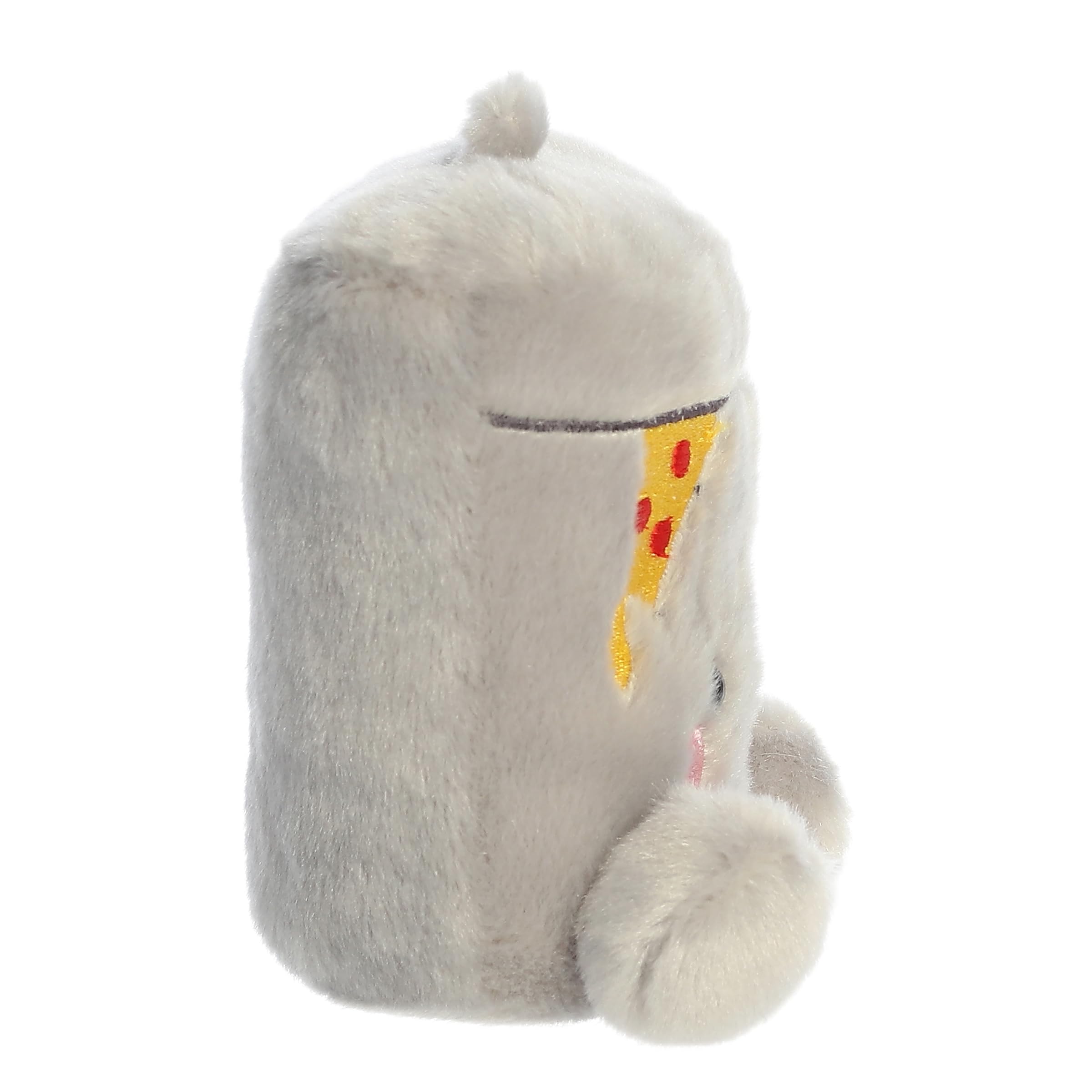 Aurora Garbanzo Palm Pal plush gray close-up, soft fabric texture.