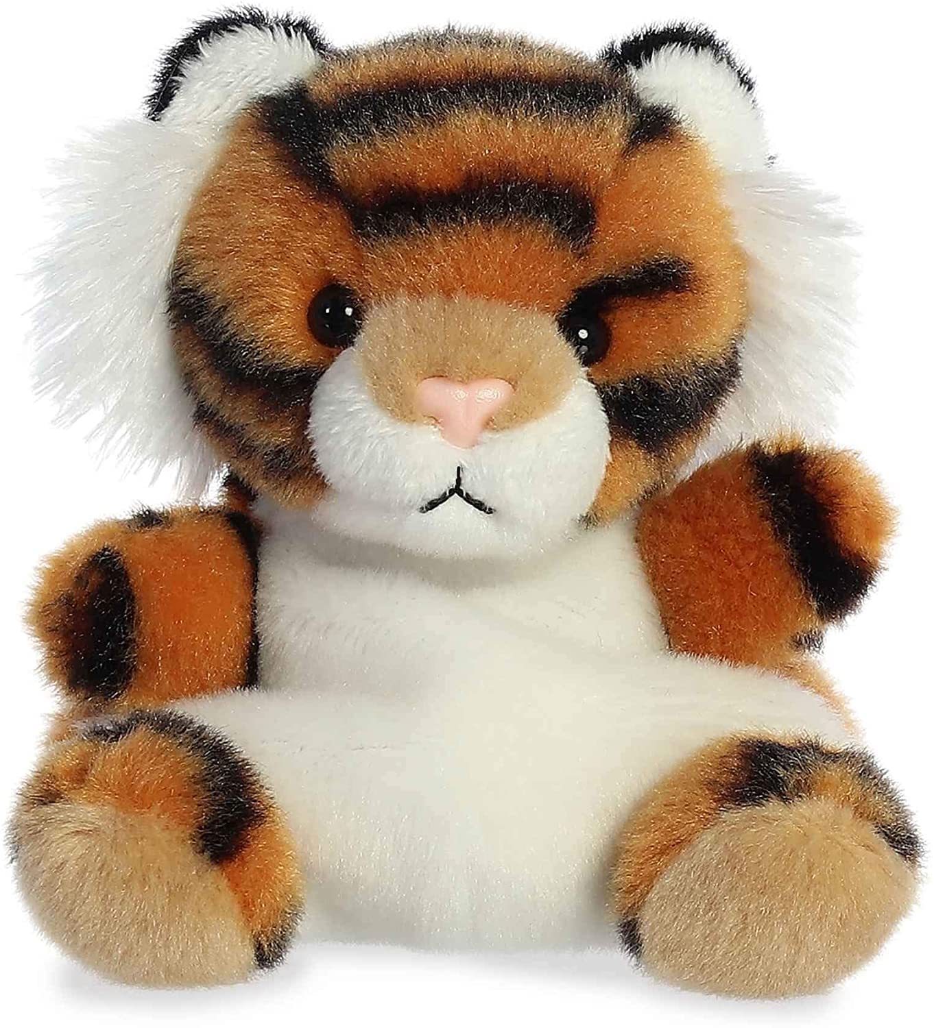 Aurora Palm Pals Indy Tiger with bright eyes ready for imaginative play.