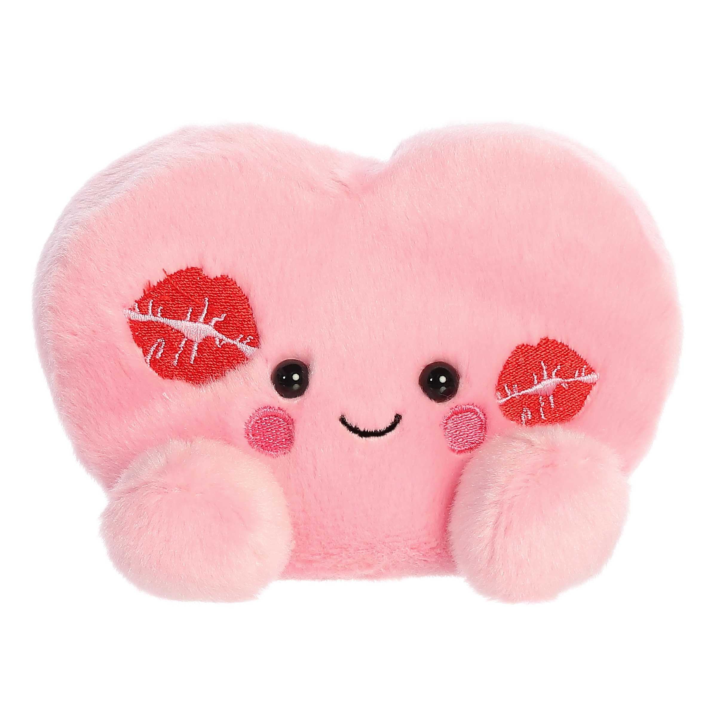 Aurora Kinsley Kisses Heart plush face close-up for cuddly play.