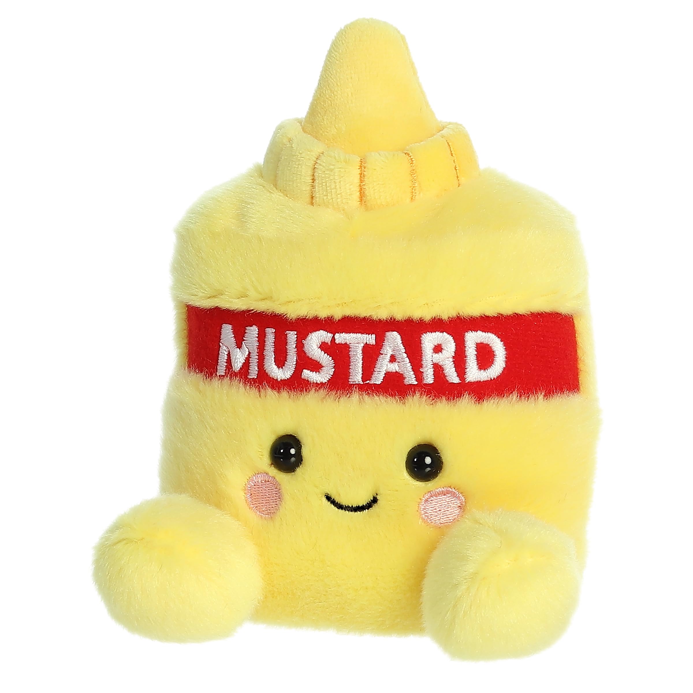Aurora Palm Pals Newton Mustard plush, five-inch size for compact display.