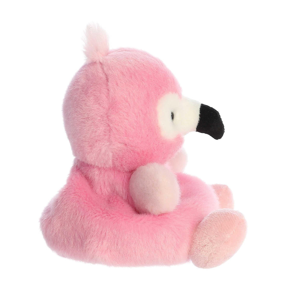 Aurora Palm Pals Pinky Flamingo soft texture invites gentle squeezes and comforting play.