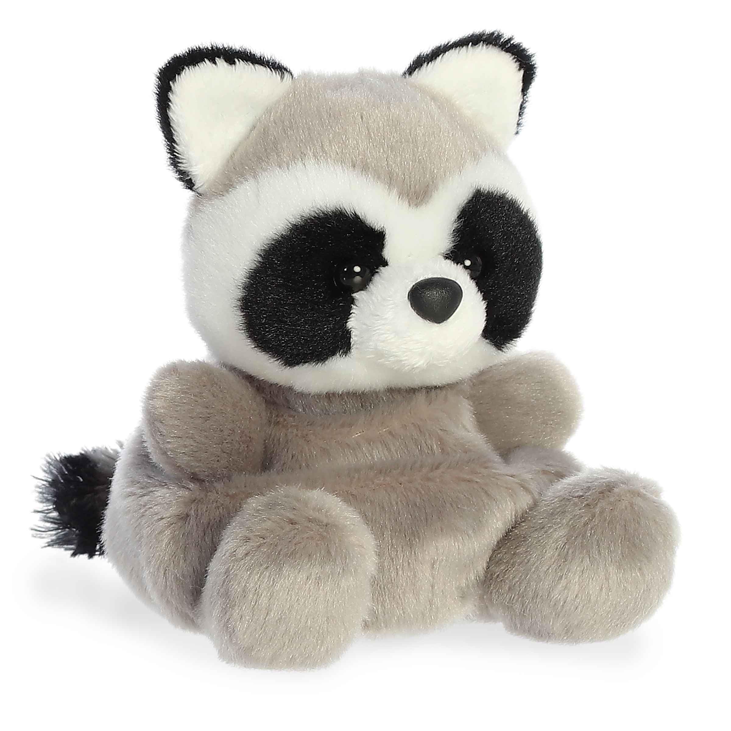 Aurora Palm Pals Rascal Raccoon full-body plush compact for easy display