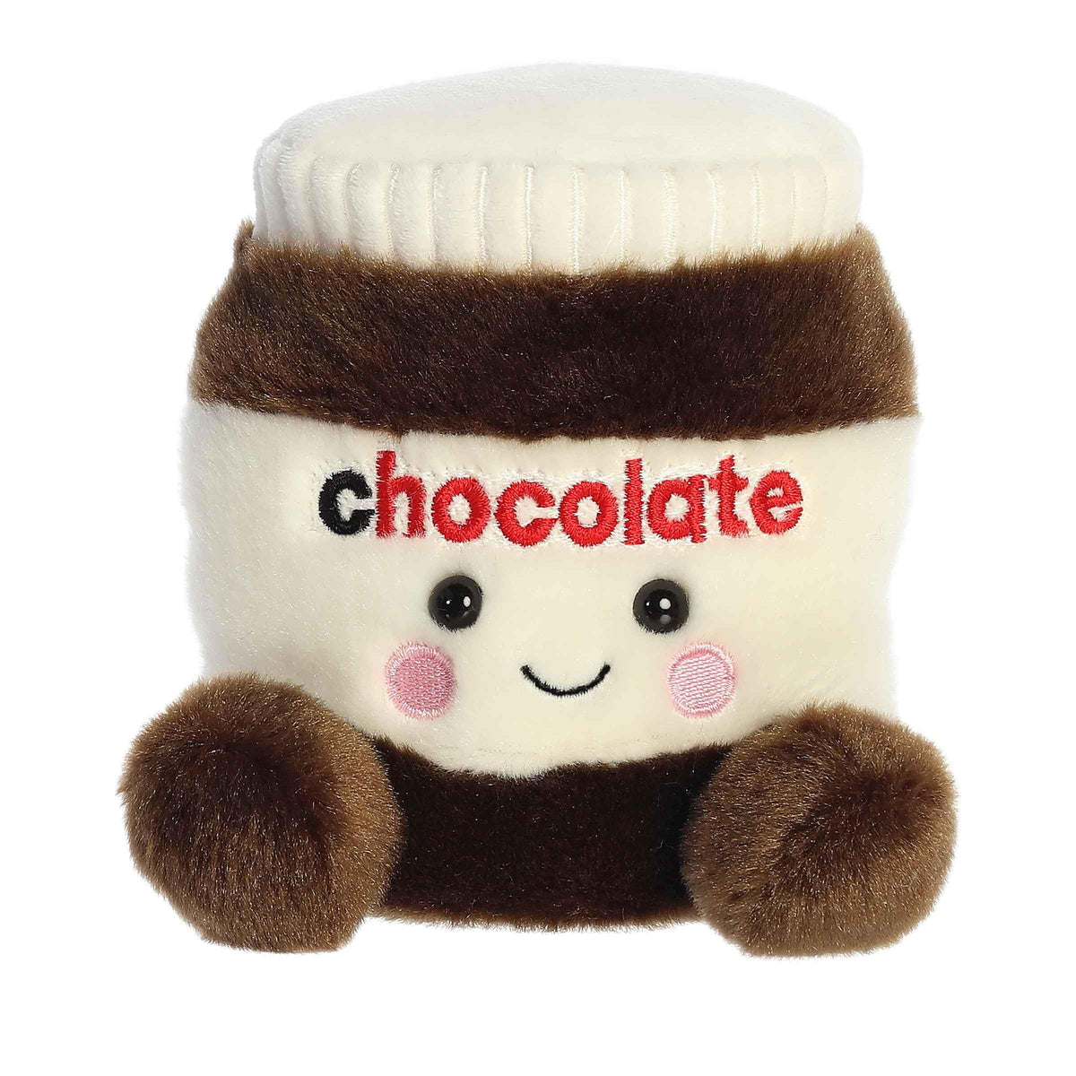 Aurora Palm Pals Silky Chocolate Spread plush, palm-sized cuddle buddy for kids.
