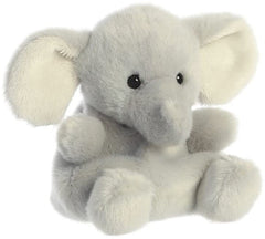 Aurora Palm Pals Stomps Elephant side view showcases soft gray plush.