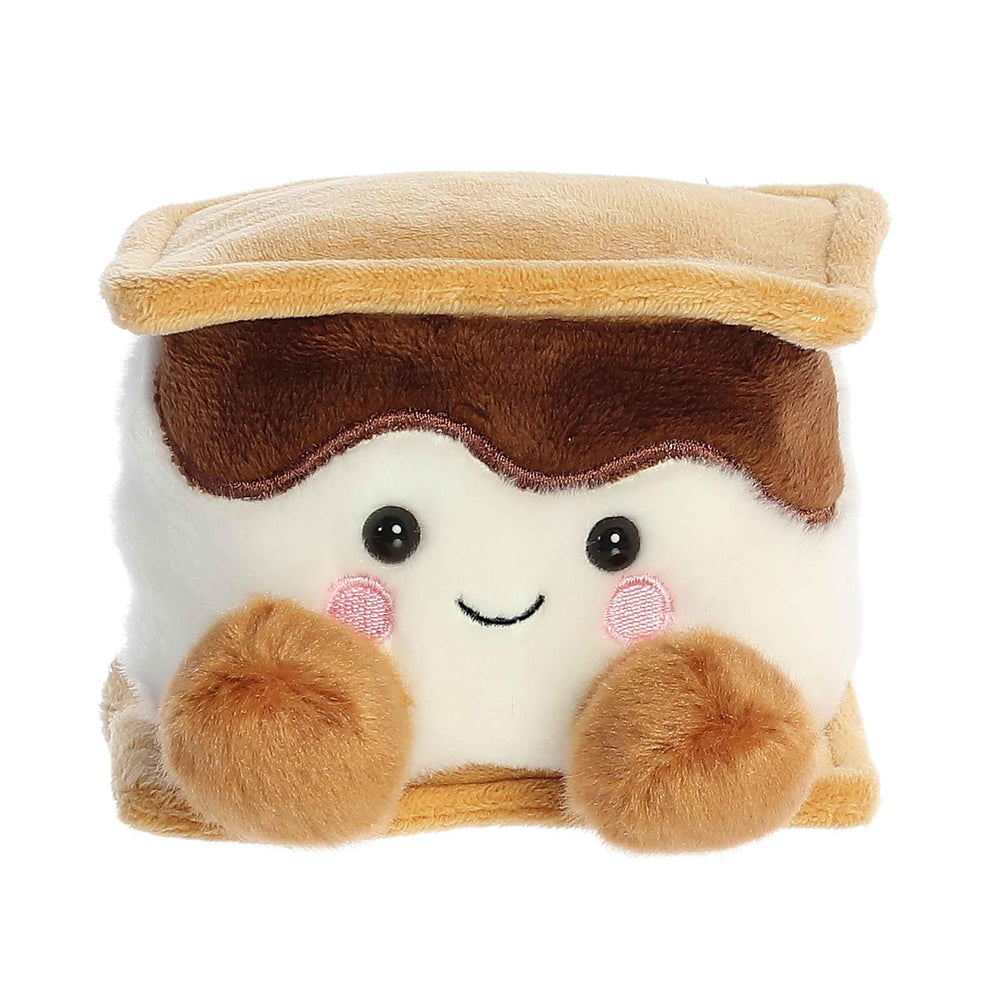 Aurora Palm Pals Toastee S'More plush front view, soft cuddle buddy for kids.