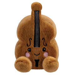 Aurora Palm Pals Vanessa Violin soft toy, palm-sized cuddle buddy in warm brown for cozy hugs.