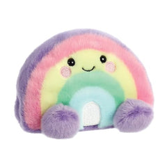 Aurora Vivi Rainbow soft fabric close-up shows plush texture and cuddly comfort.