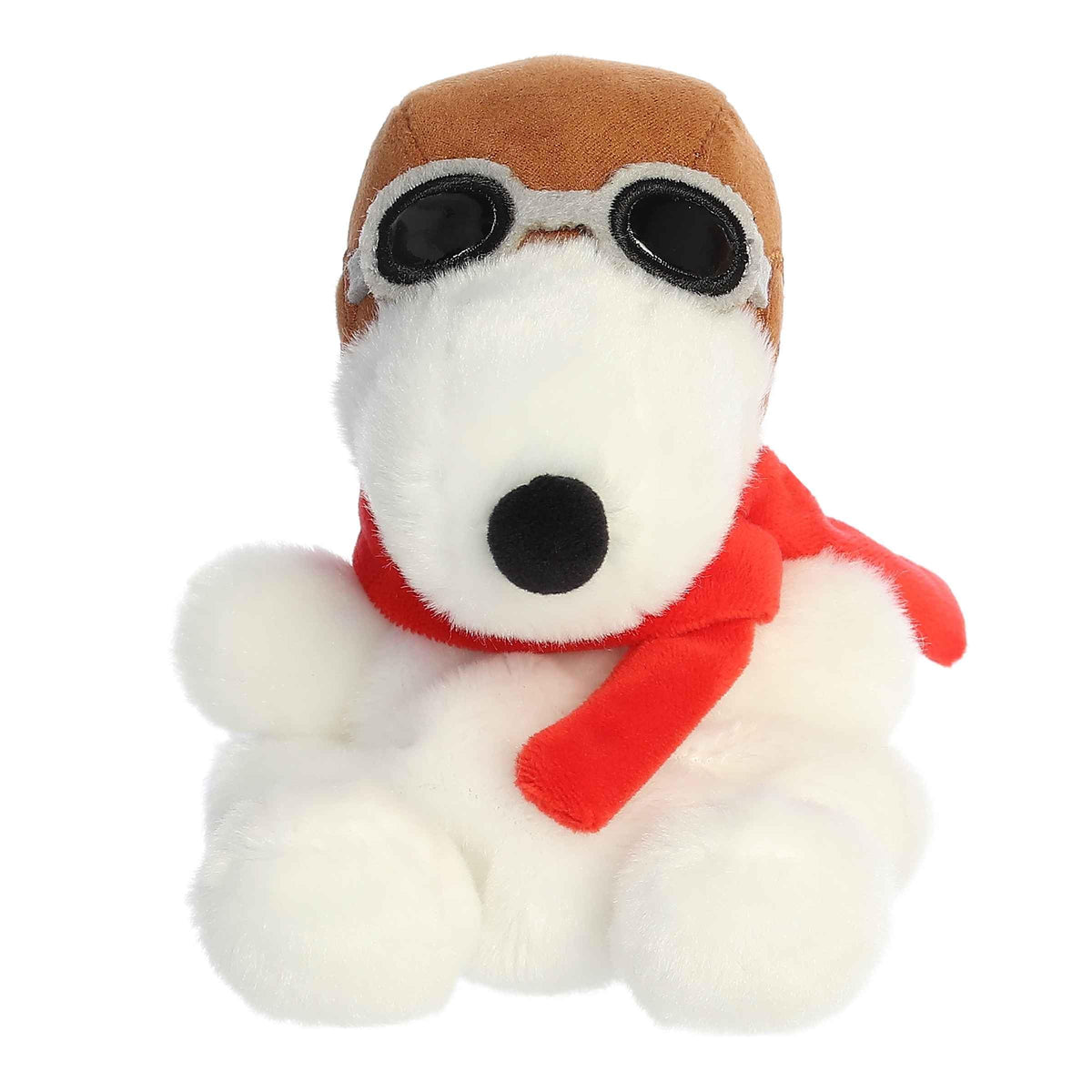 Aurora Palm Pals Flying Ace plush, 4x4x5.5 inches, perfect desk display.