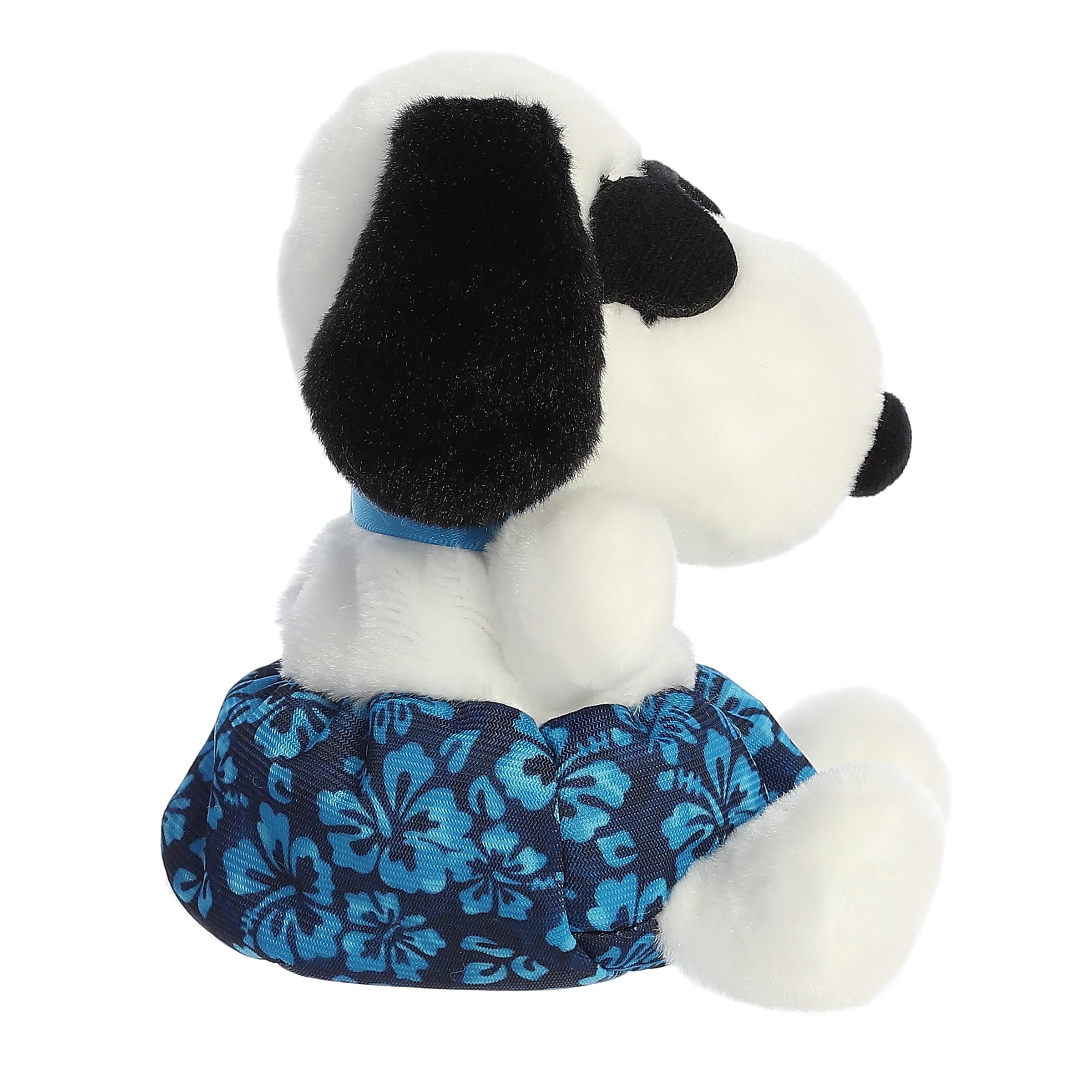 Aurora Peanuts plush Surfer Snoopy close-up with sunglasses, ideal gift for fans.