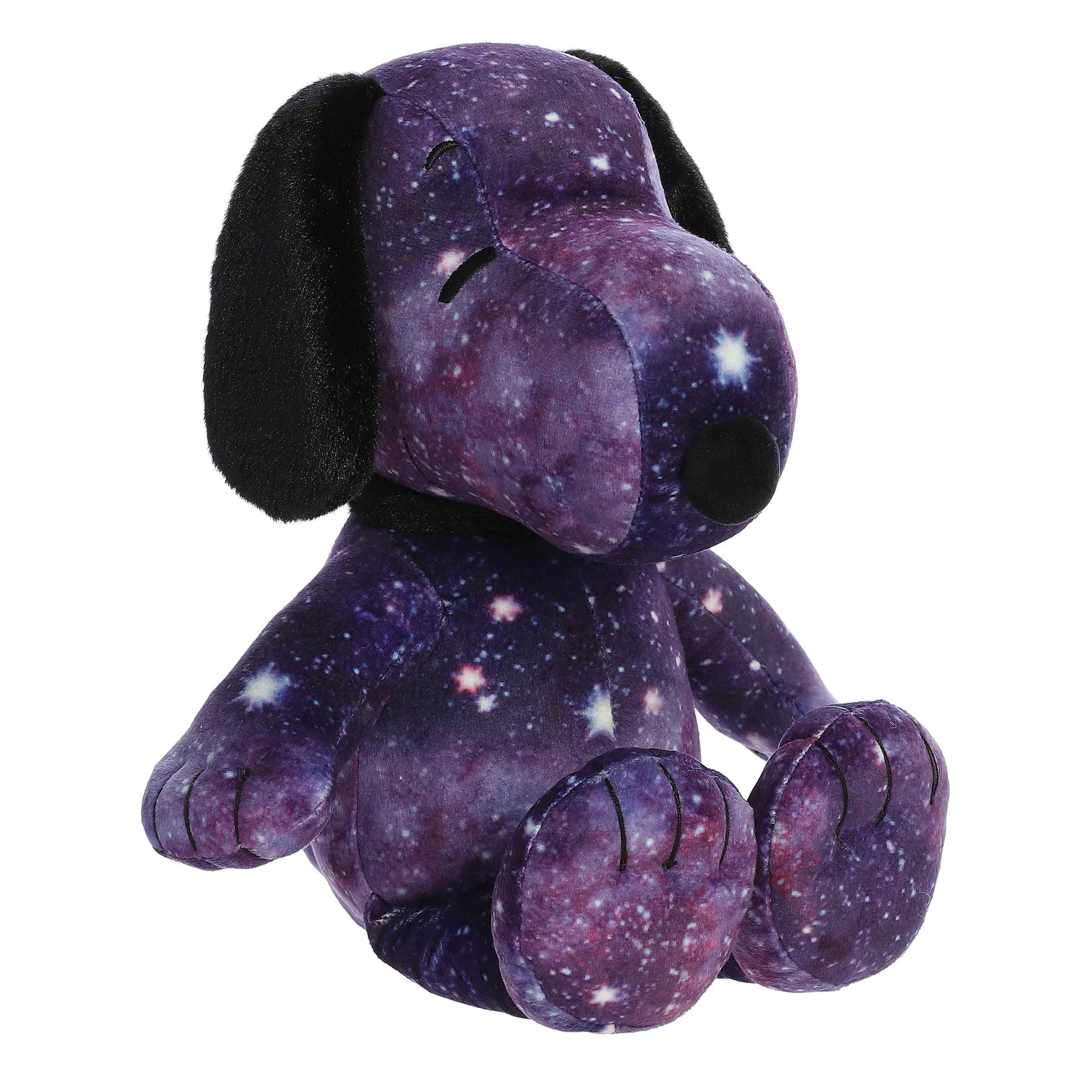 Classic Peanuts charm with purple hue enhances display on shelves.