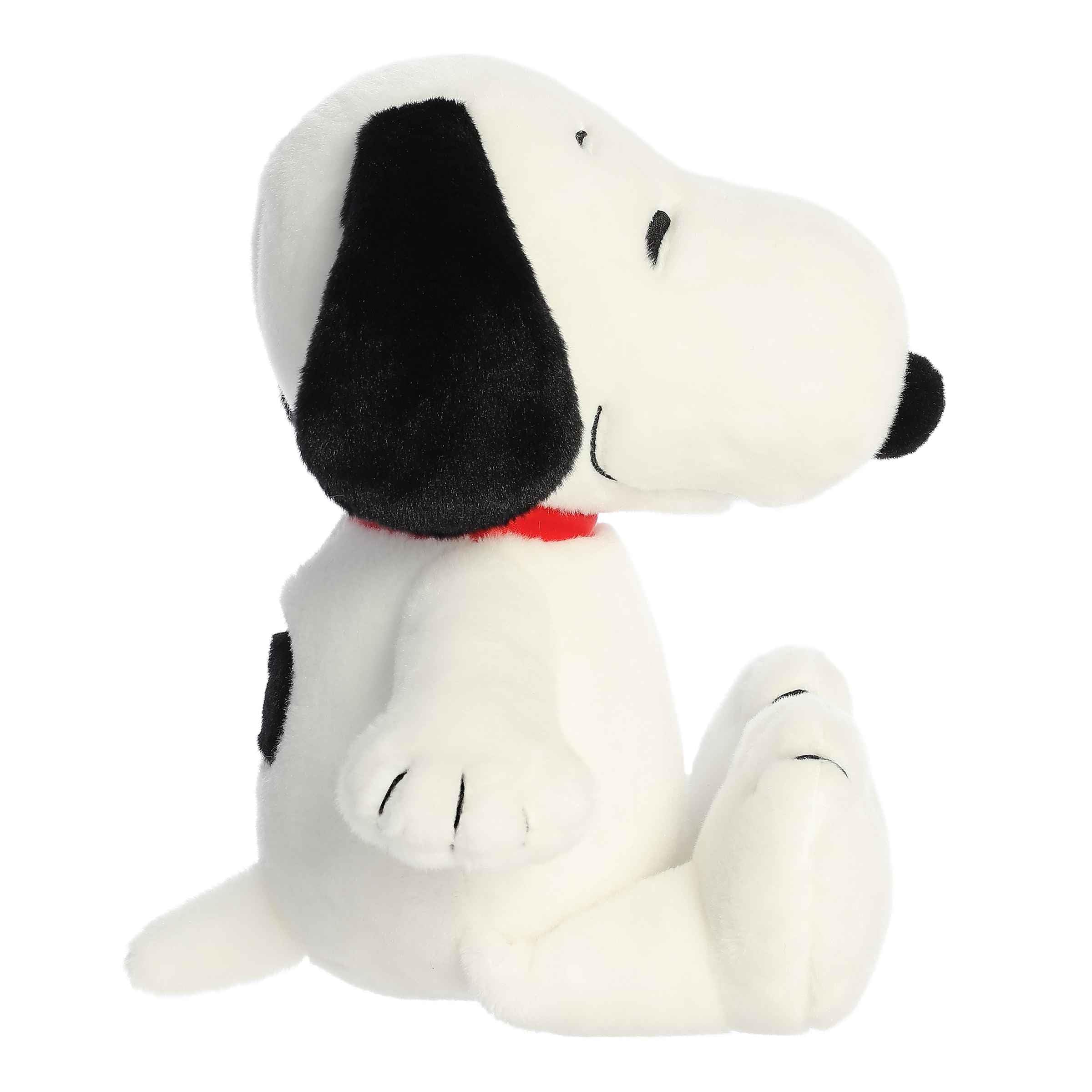 Aurora Peanuts Woodstock Floppy Legs 6.5 inch plush, vibrant color for desk or shelf decor.