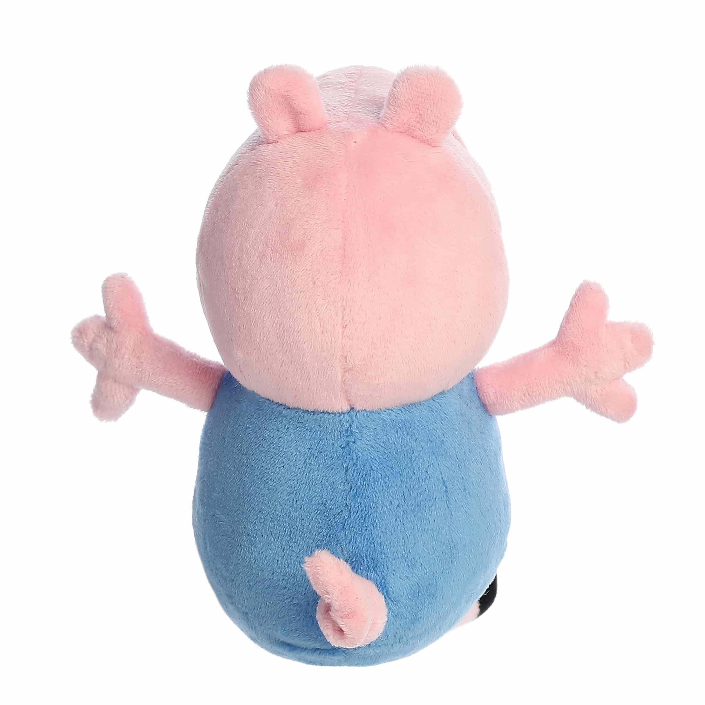 Aurora George Pig 8-inch size, portable cuddle buddy for travel and gifting.