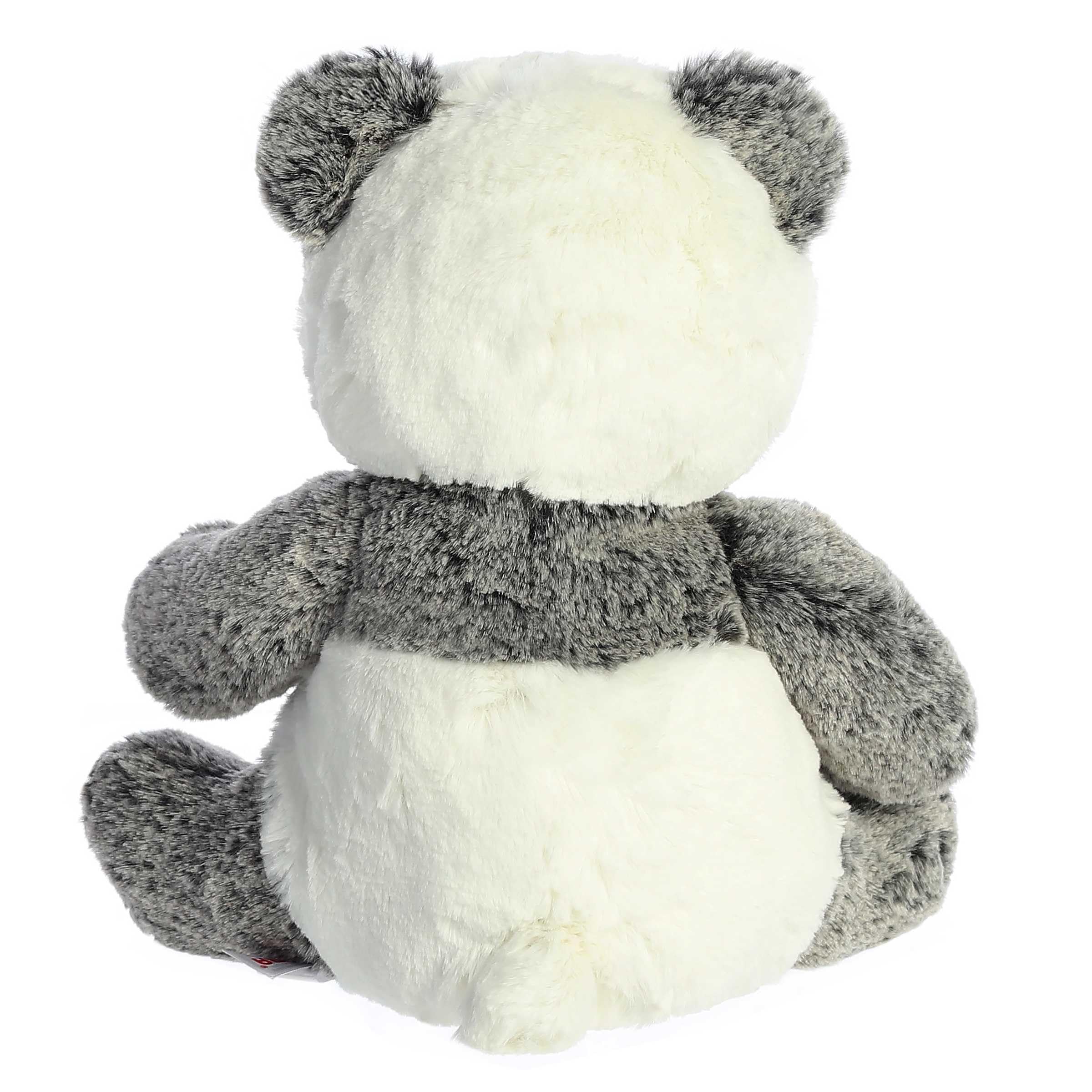 Aurora Ping Panda white plush display shows inviting cuddle appeal.