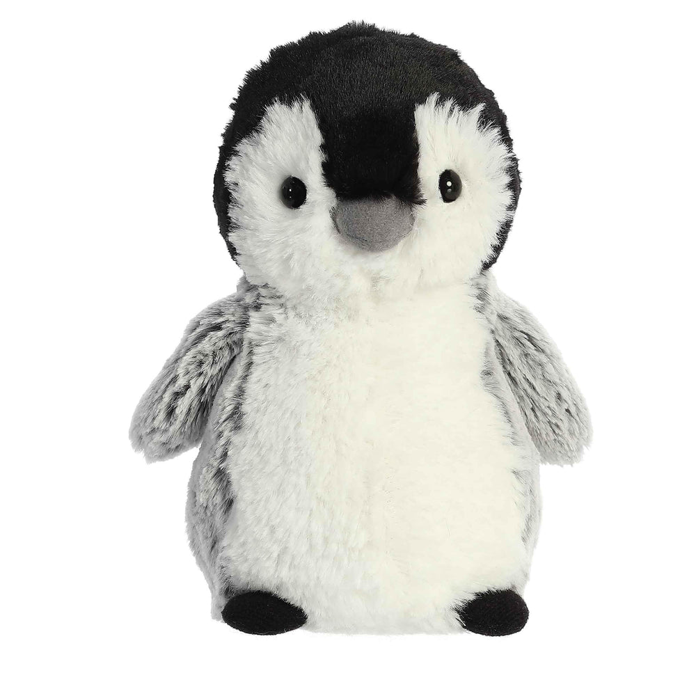 Aurora Pippin Penguin plush with fluffy fur offers cozy cuddles during playtime.